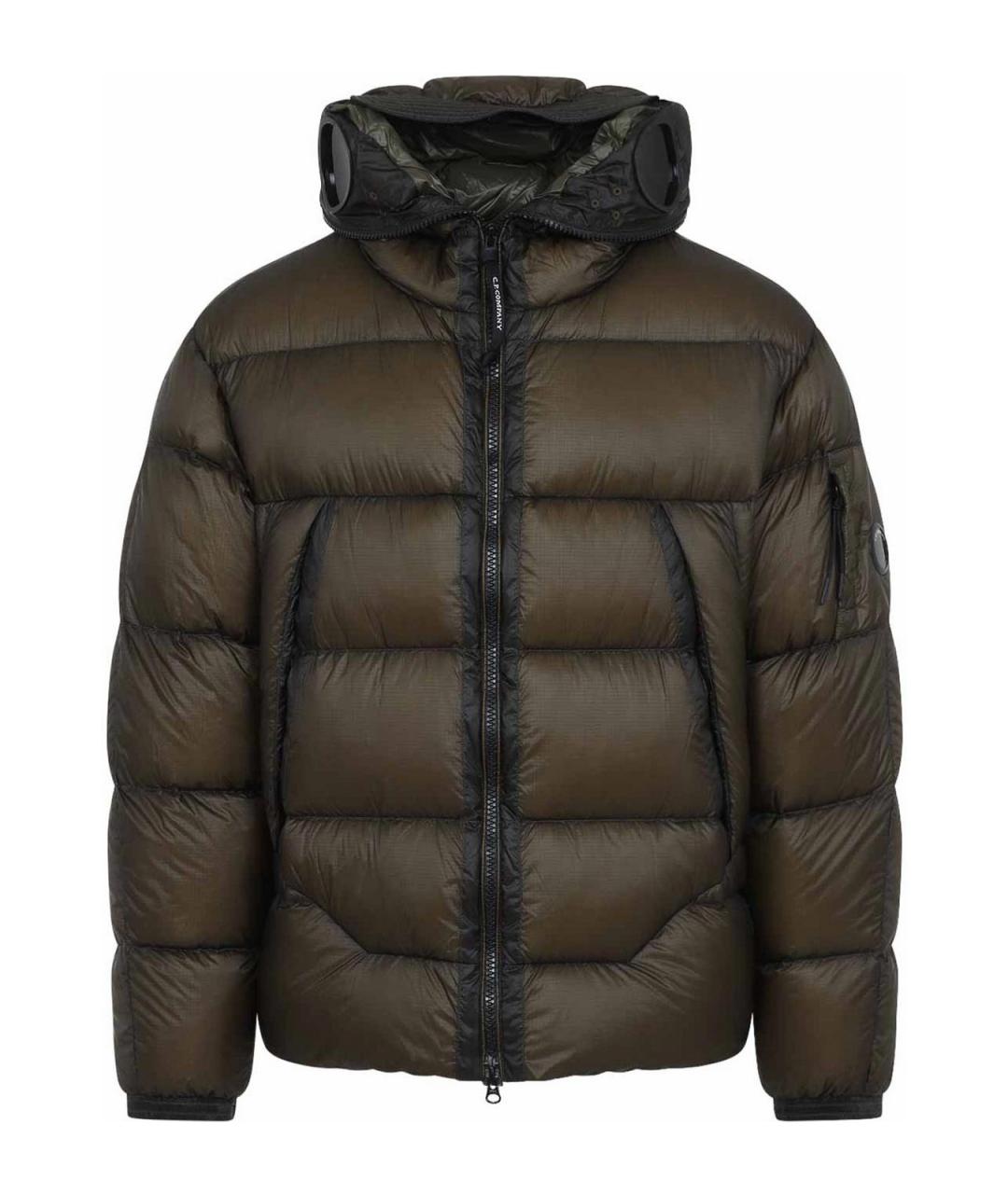 CP COMPANY Зеленый нейлоновый пуховик, фото 1