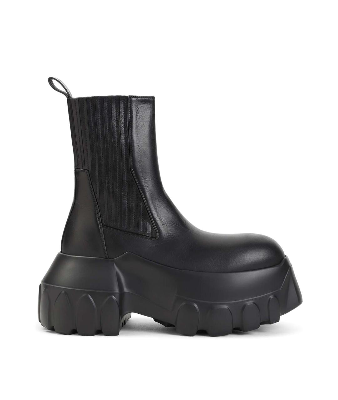 RICK OWENS Черные кожаные высокие ботинки, фото 1
