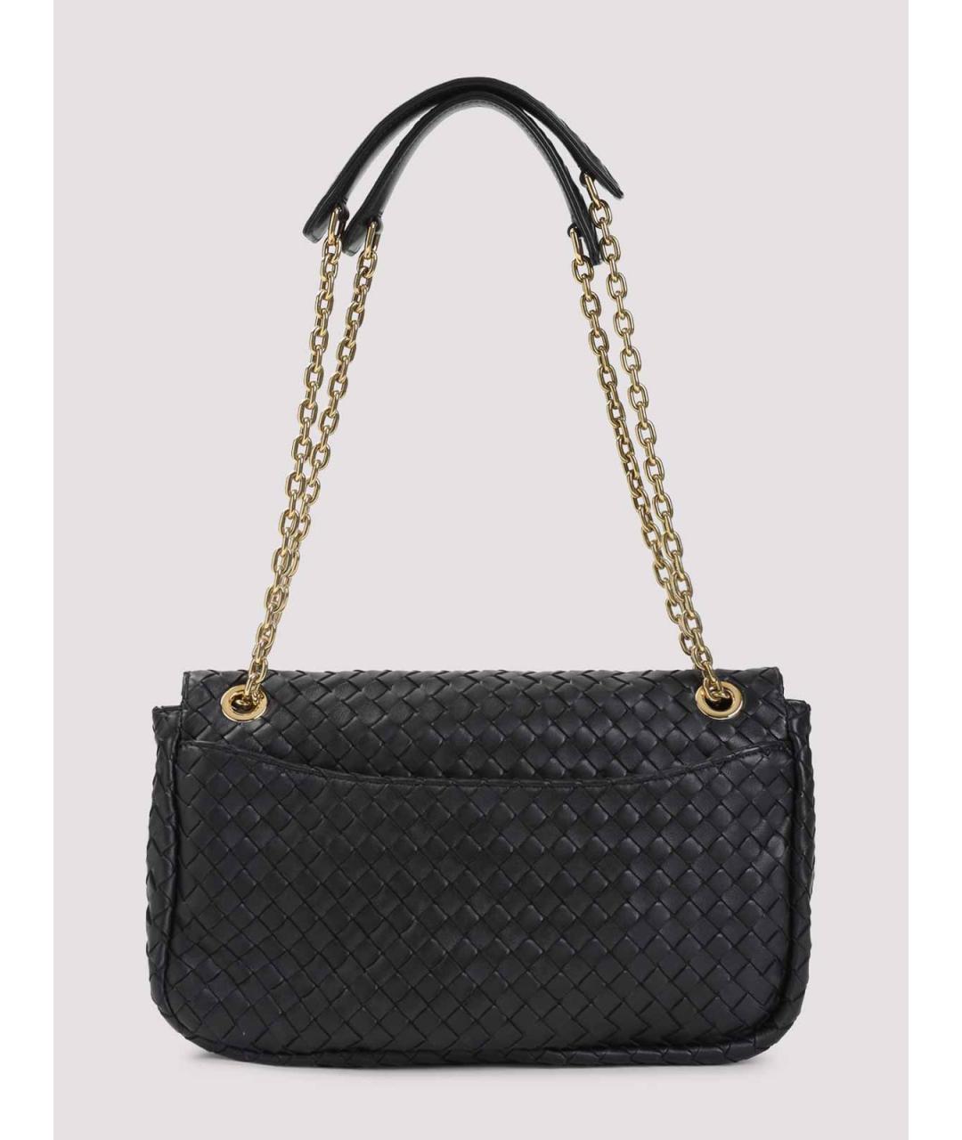BOTTEGA VENETA Черная кожаная сумка через плечо, фото 2