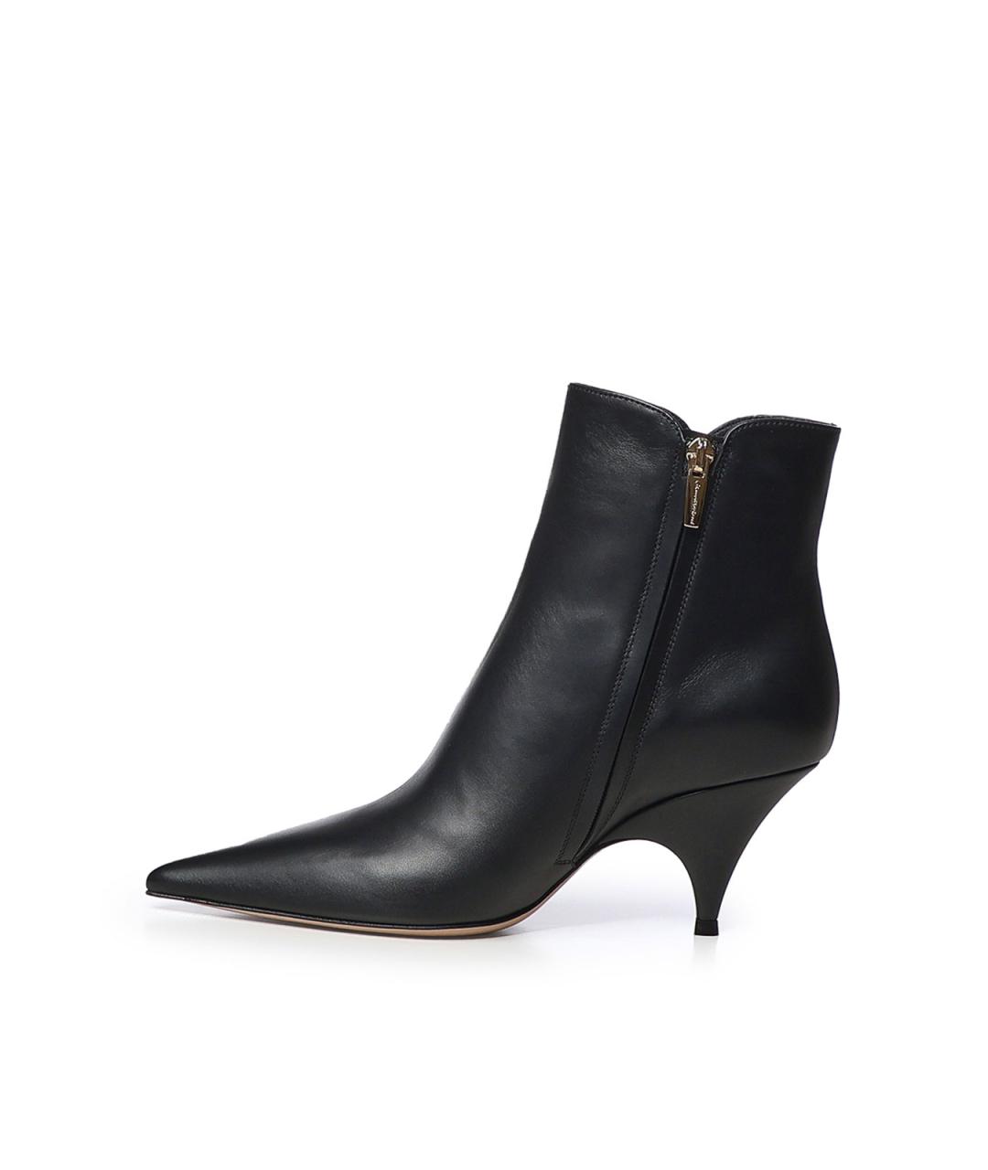 GIANVITO ROSSI Черные кожаные ботильоны, фото 3