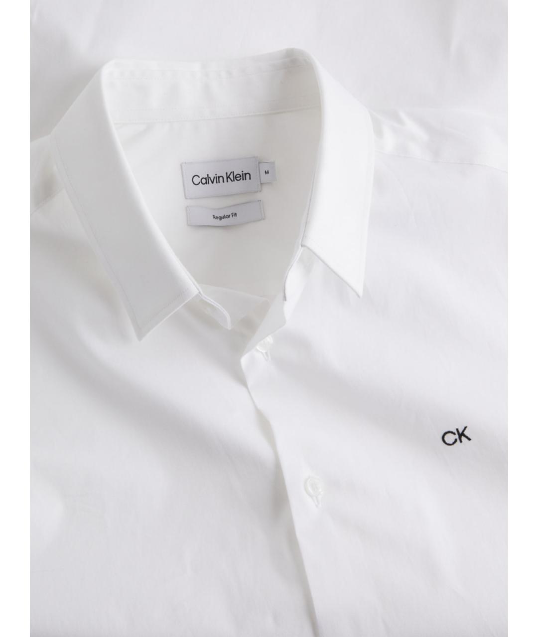 CALVIN KLEIN Белая хлопковая кэжуал рубашка, фото 2