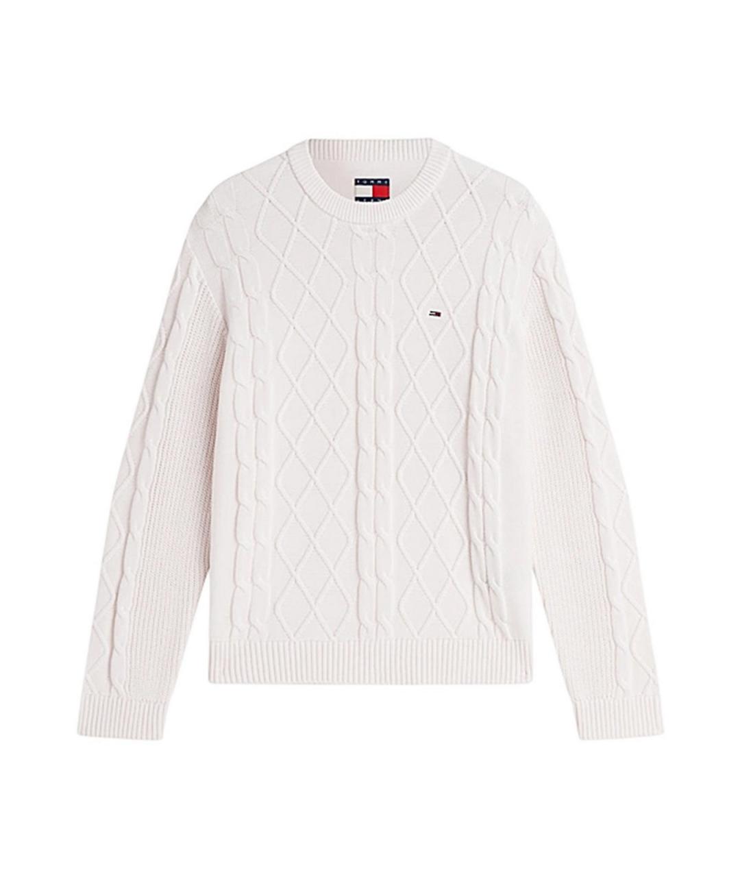 TOMMY HILFIGER Белый хлопковый джемпер / свитер, фото 1