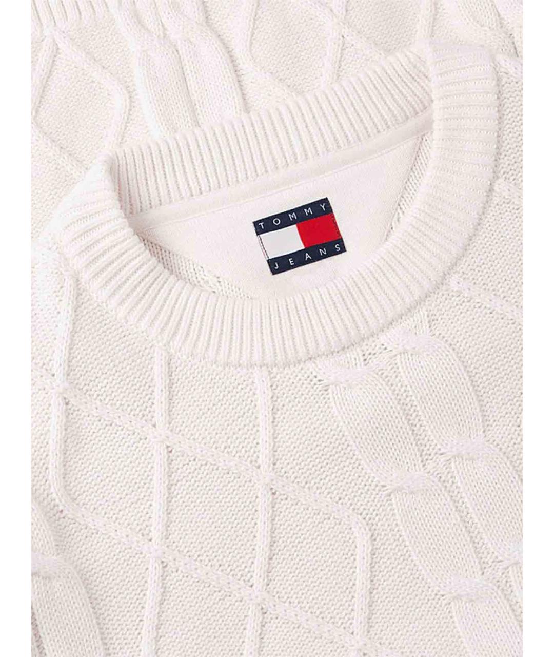 TOMMY HILFIGER Белый хлопковый джемпер / свитер, фото 2