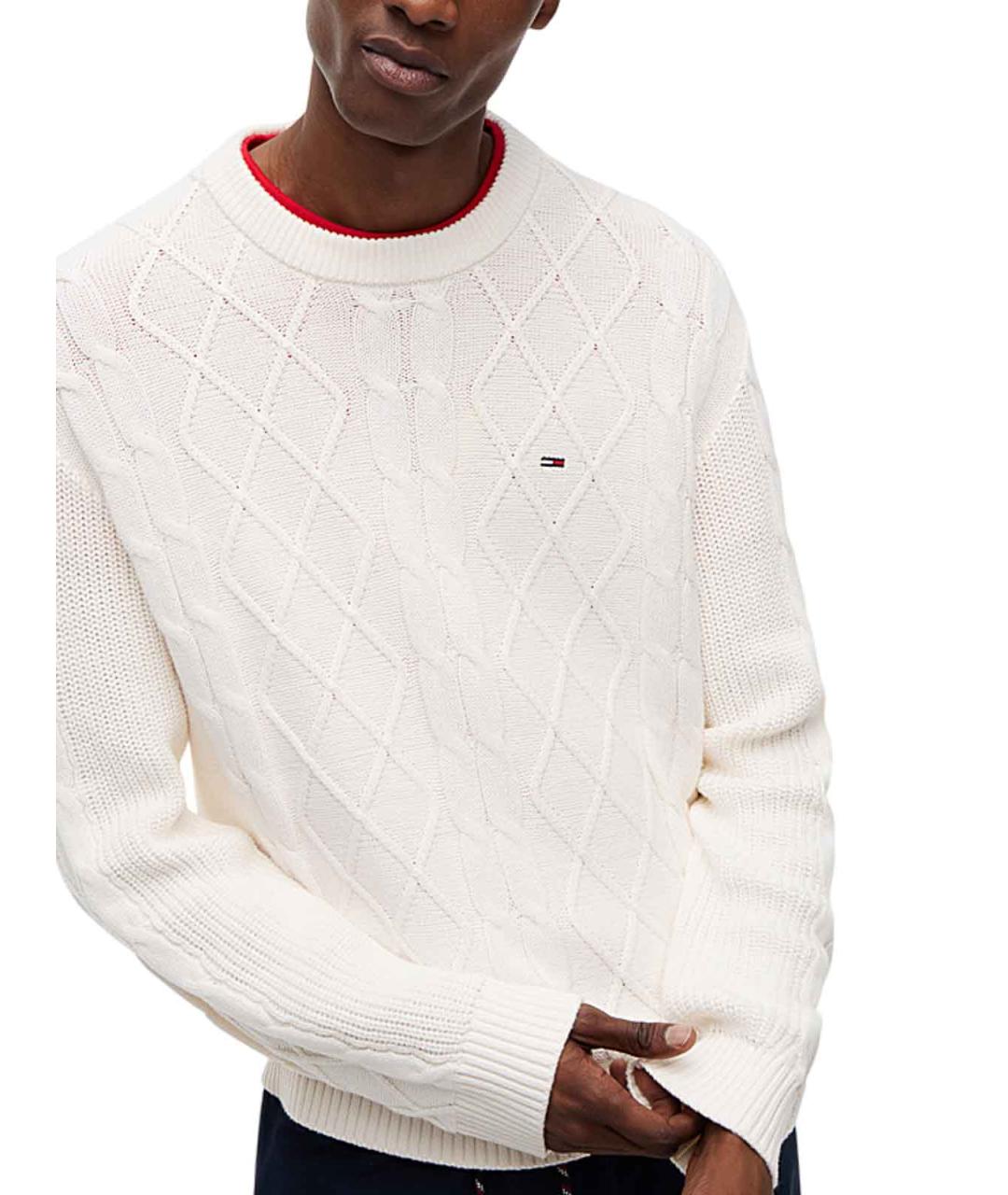 TOMMY HILFIGER Белый хлопковый джемпер / свитер, фото 5