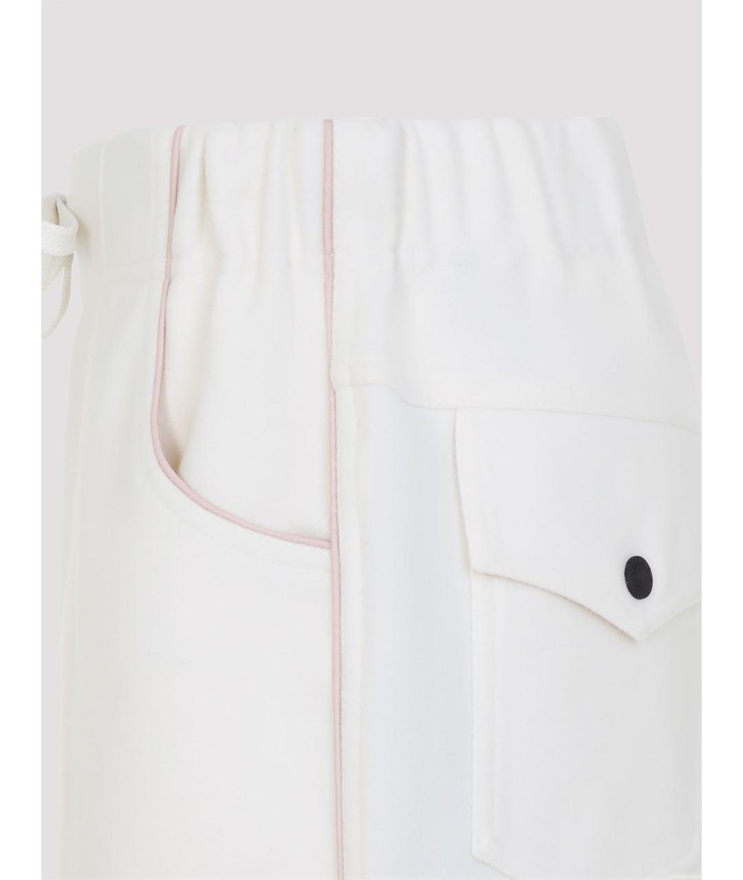 MONCLER Бежевые хлопковые спортивные брюки и шорты, фото 3