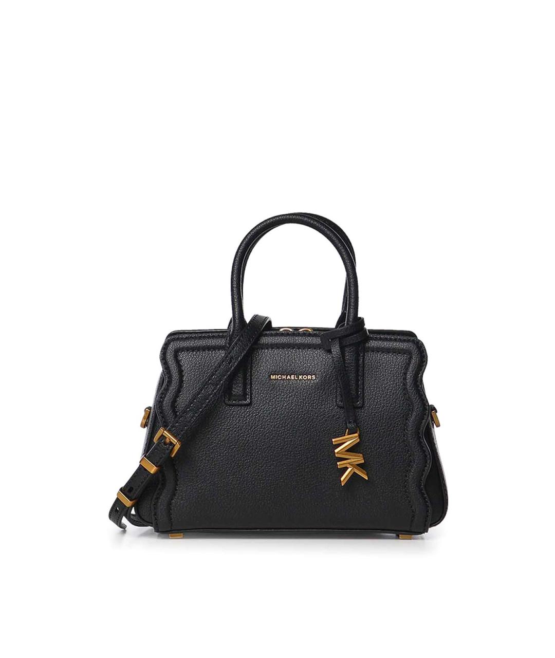 MICHAEL MICHAEL KORS Черная кожаная сумка тоут, фото 5