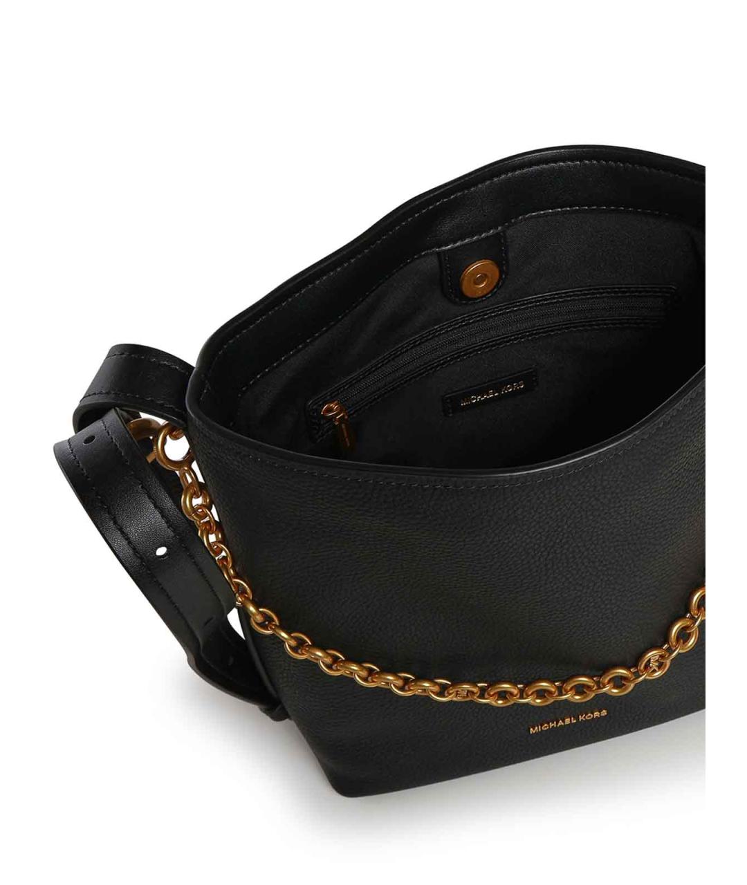 MICHAEL MICHAEL KORS Черная кожаная сумка тоут, фото 3