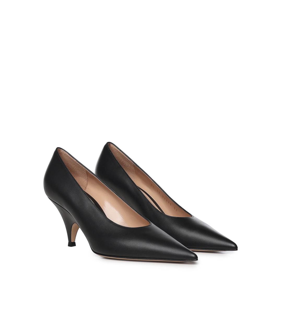 GIANVITO ROSSI Черные кожаные туфли, фото 4