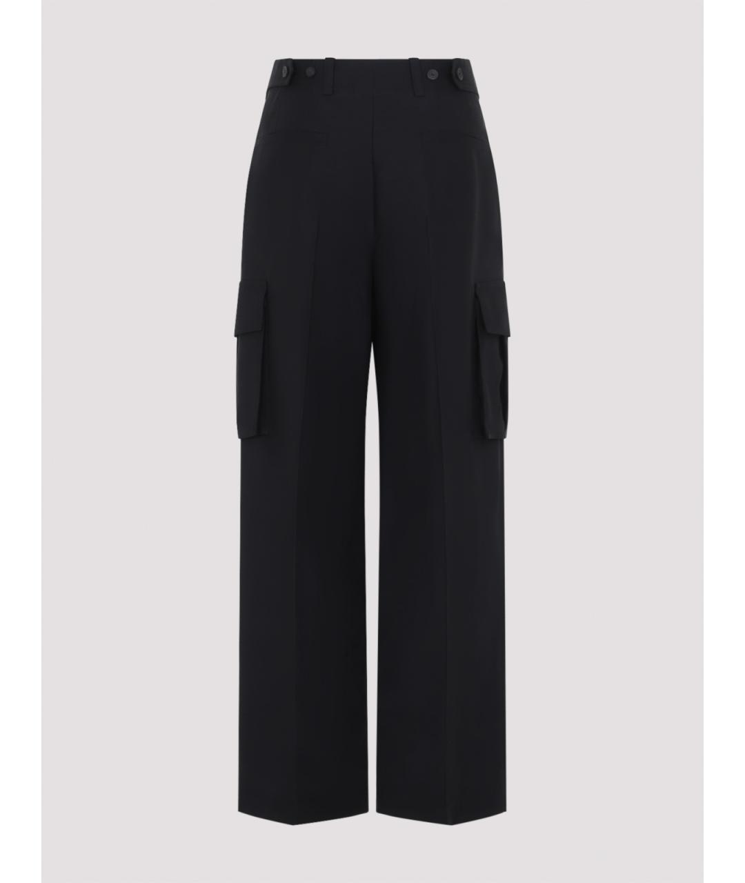 Carven Черные шерстяные брюки широкие, фото 2