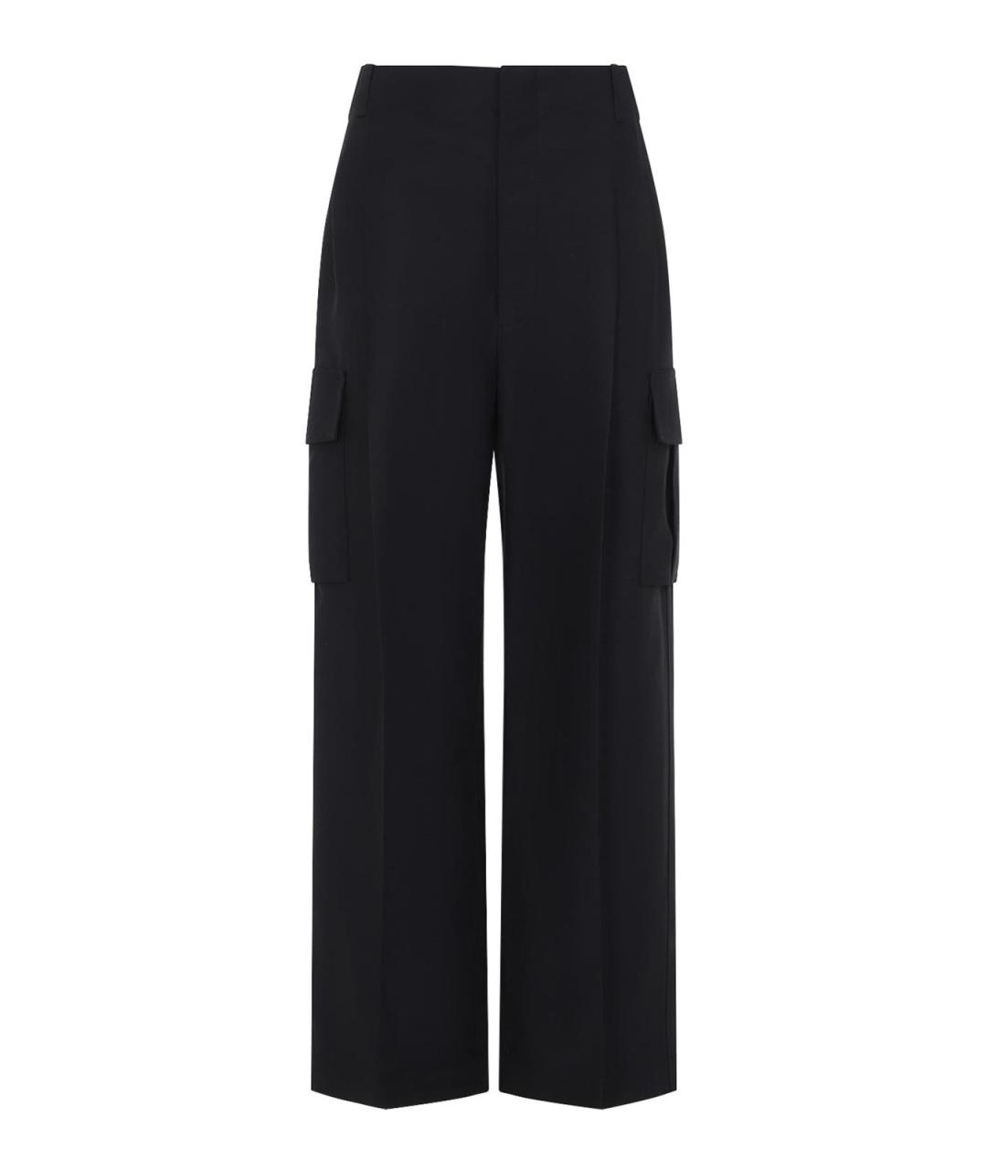 Carven Черные шерстяные брюки широкие, фото 1