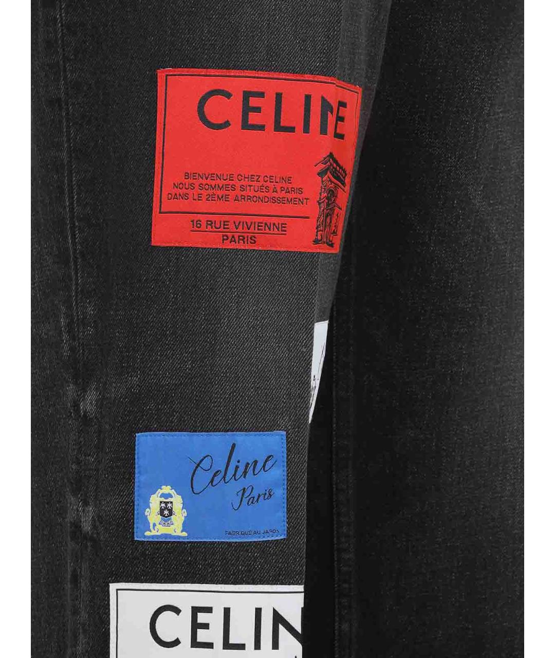 CELINE Черные хлопковые джинсы, фото 3