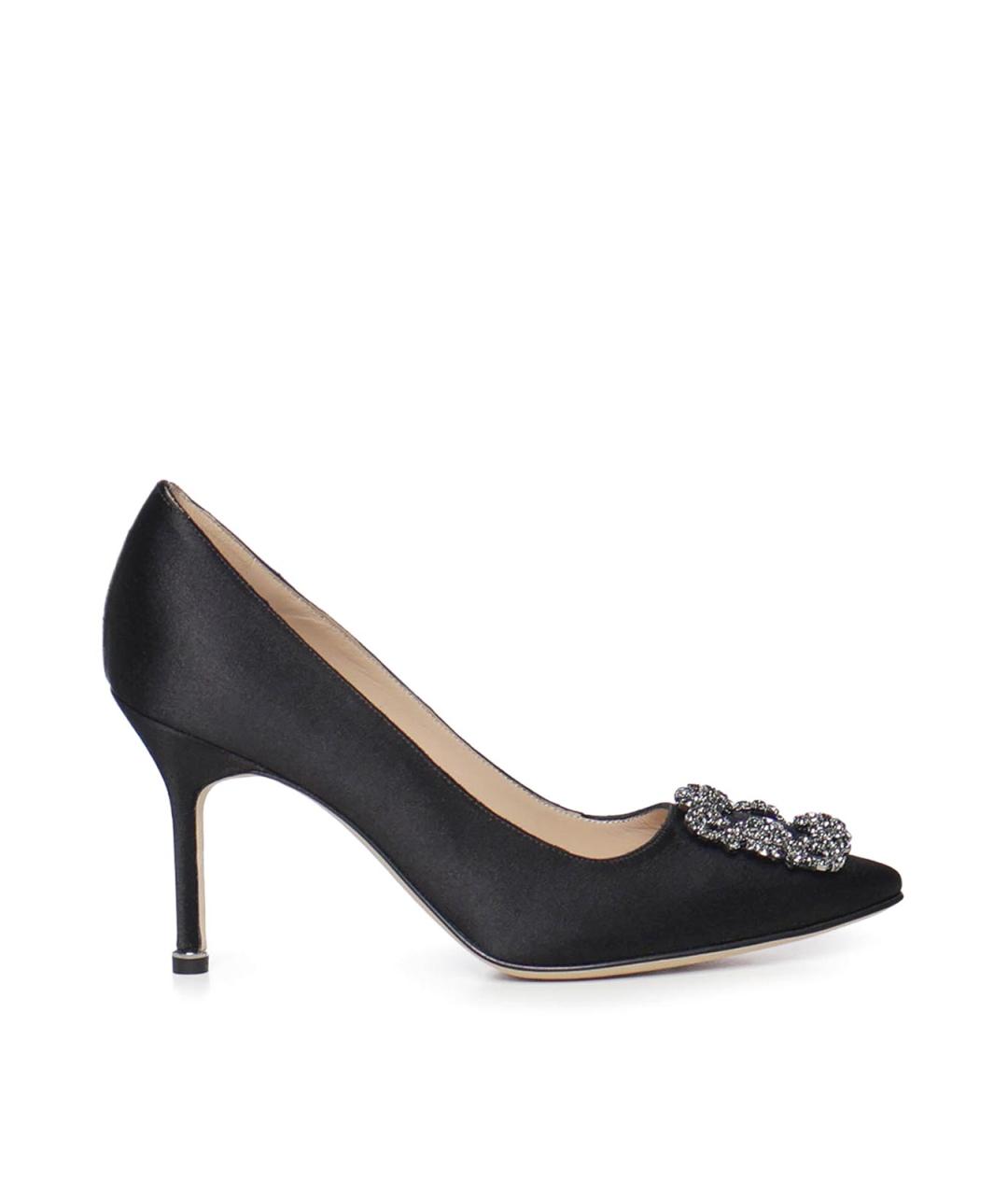 MANOLO BLAHNIK Черные текстильные туфли, фото 1