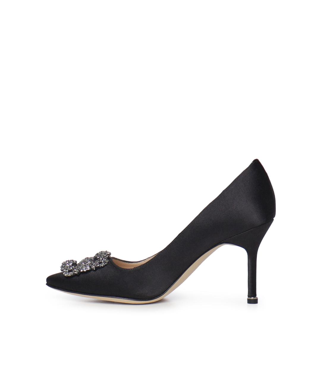 MANOLO BLAHNIK Черные текстильные туфли, фото 3