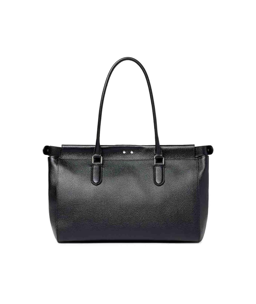 FENDI Черная кожаная сумка тоут, фото 2