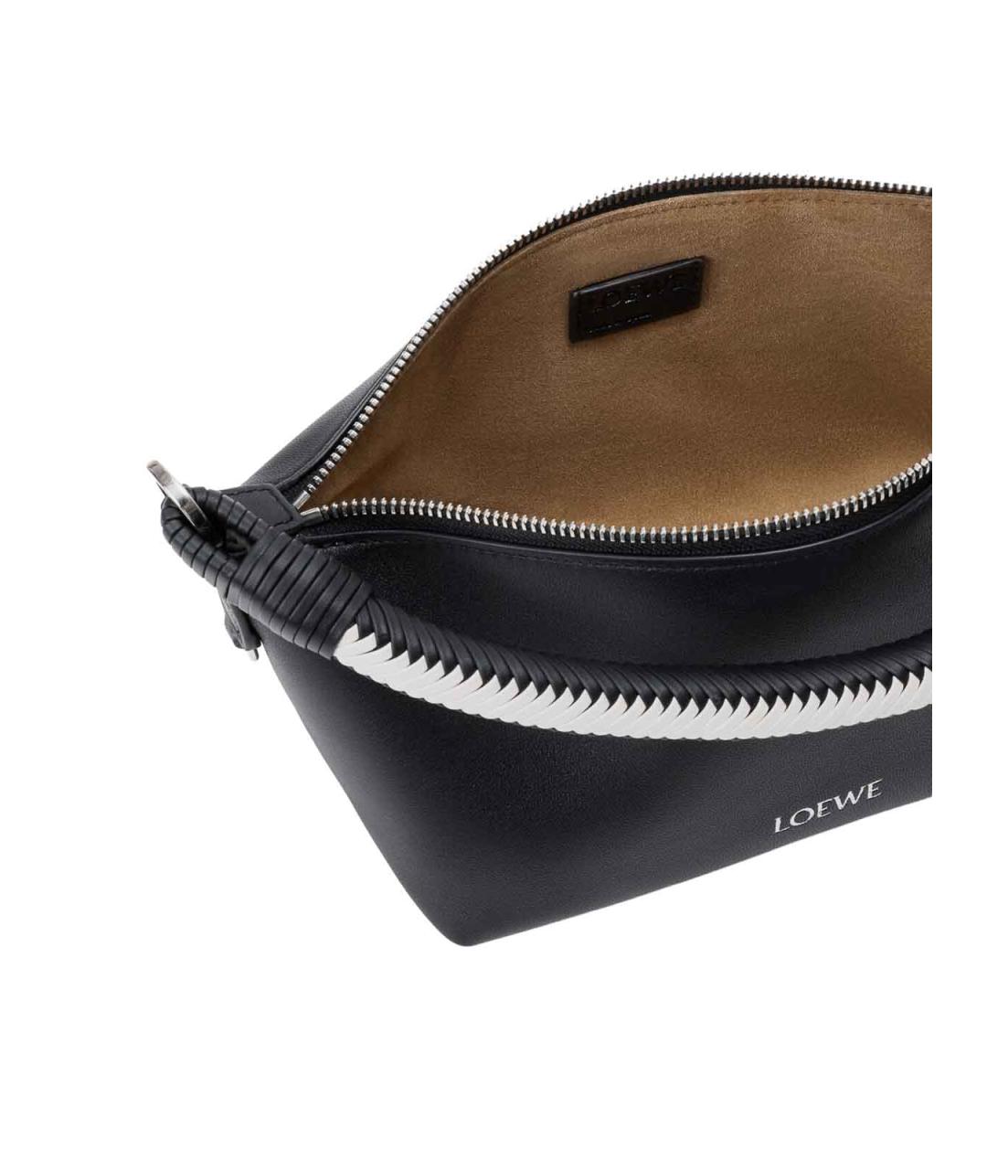 LOEWE Черная кожаная сумка с короткими ручками, фото 2