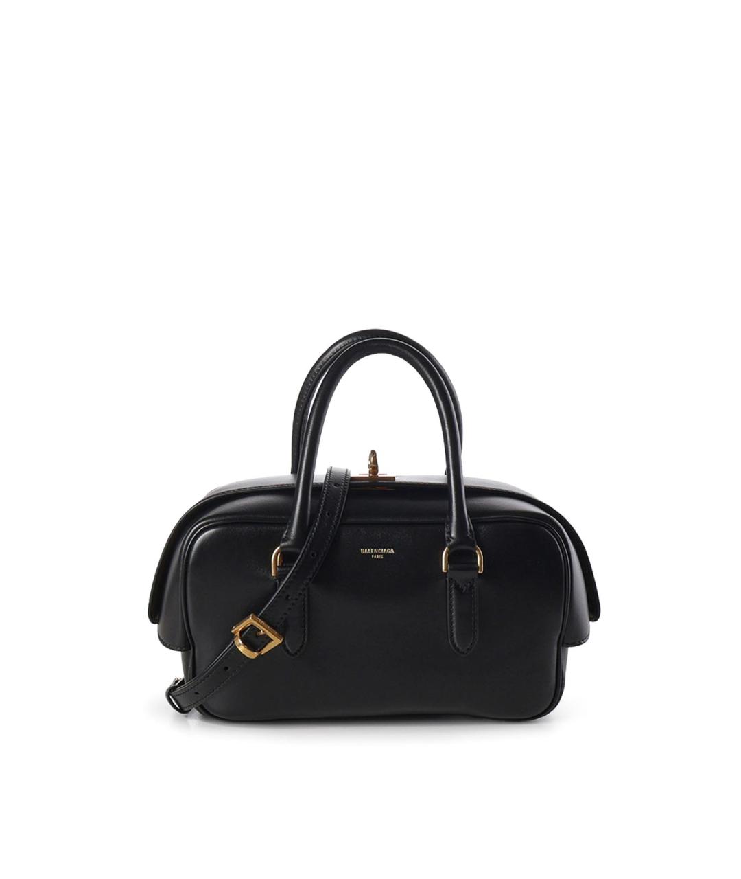 BALENCIAGA Черная кожаная сумка тоут, фото 1