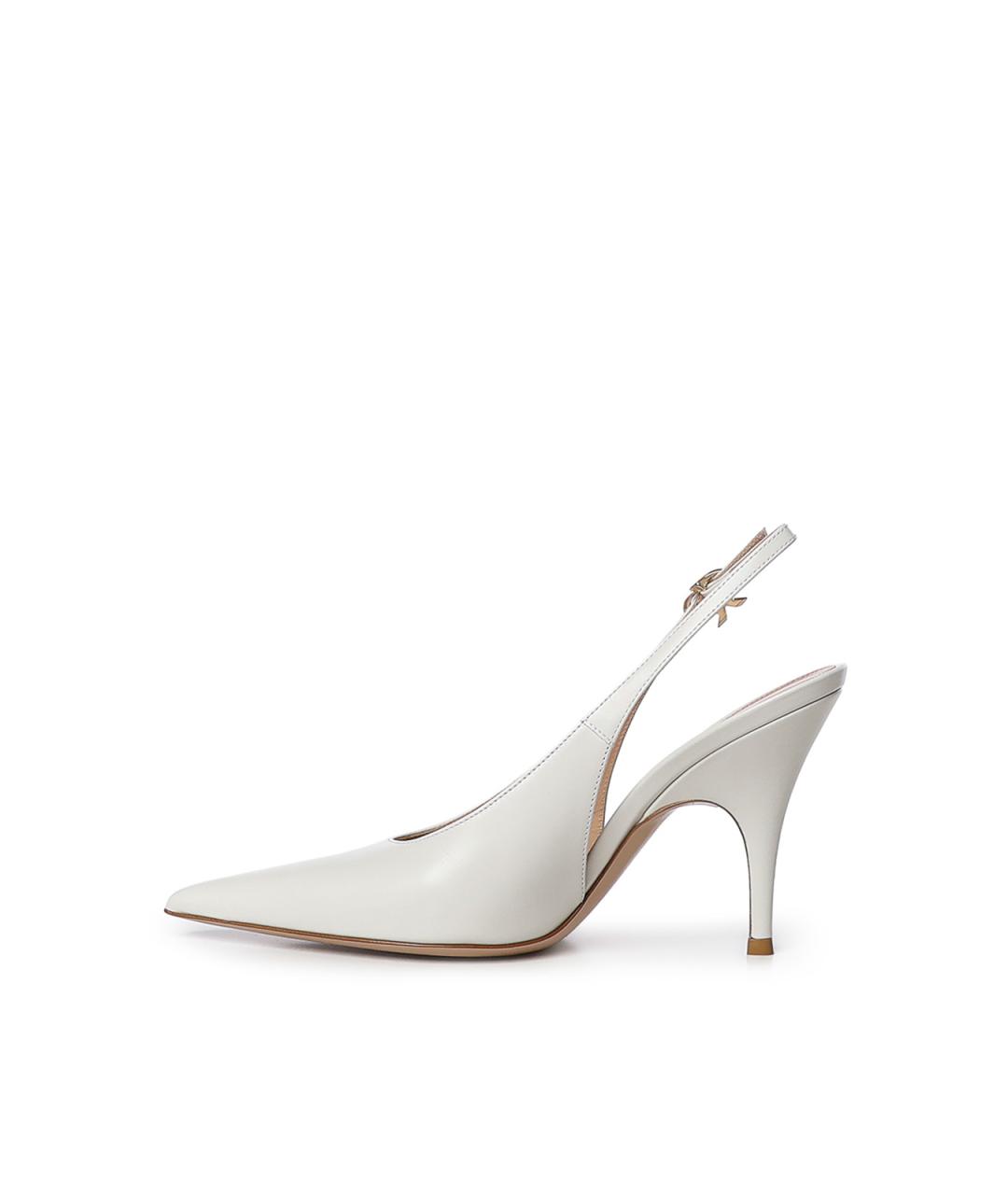 GIANVITO ROSSI Белые кожаные туфли, фото 3