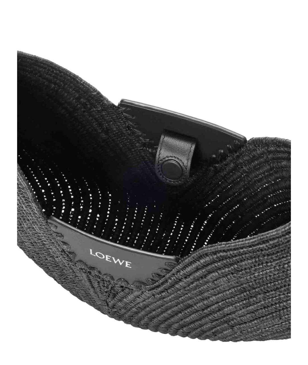 LOEWE Черная рафиевая сумка через плечо, фото 4