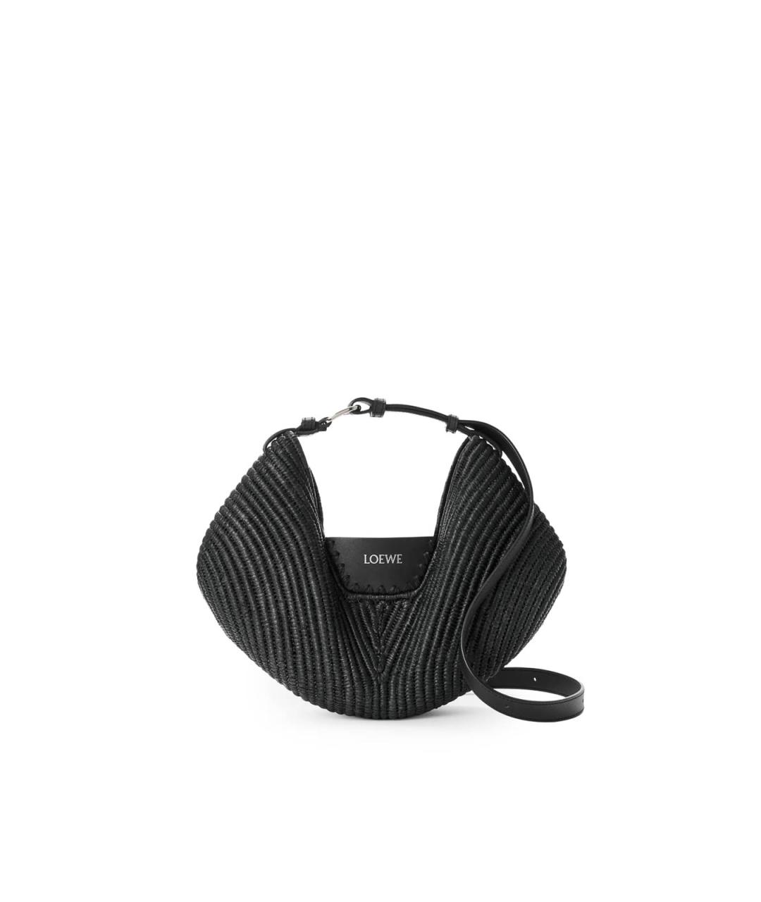 LOEWE Черная рафиевая сумка через плечо, фото 2
