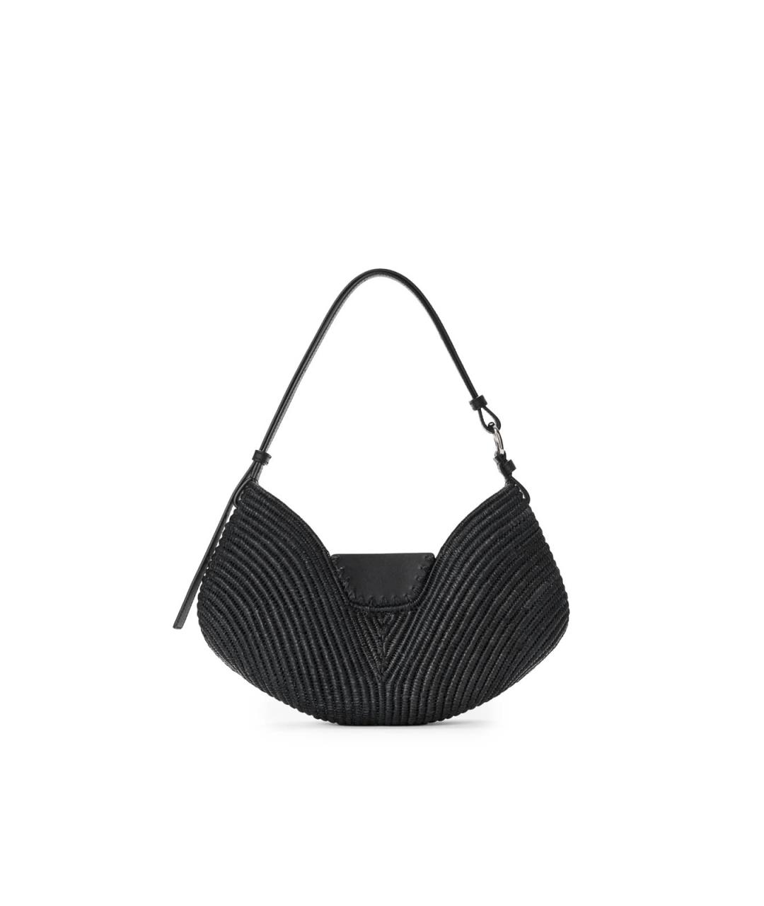 LOEWE Черная рафиевая сумка через плечо, фото 3