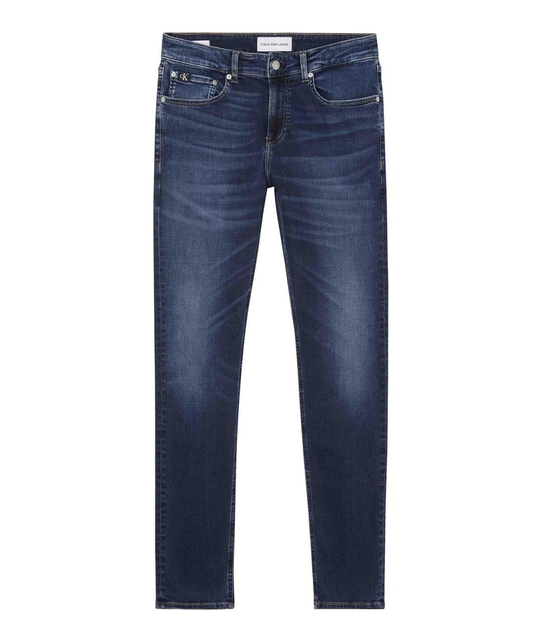 CALVIN KLEIN Синие хлопковые прямые джинсы, фото 1