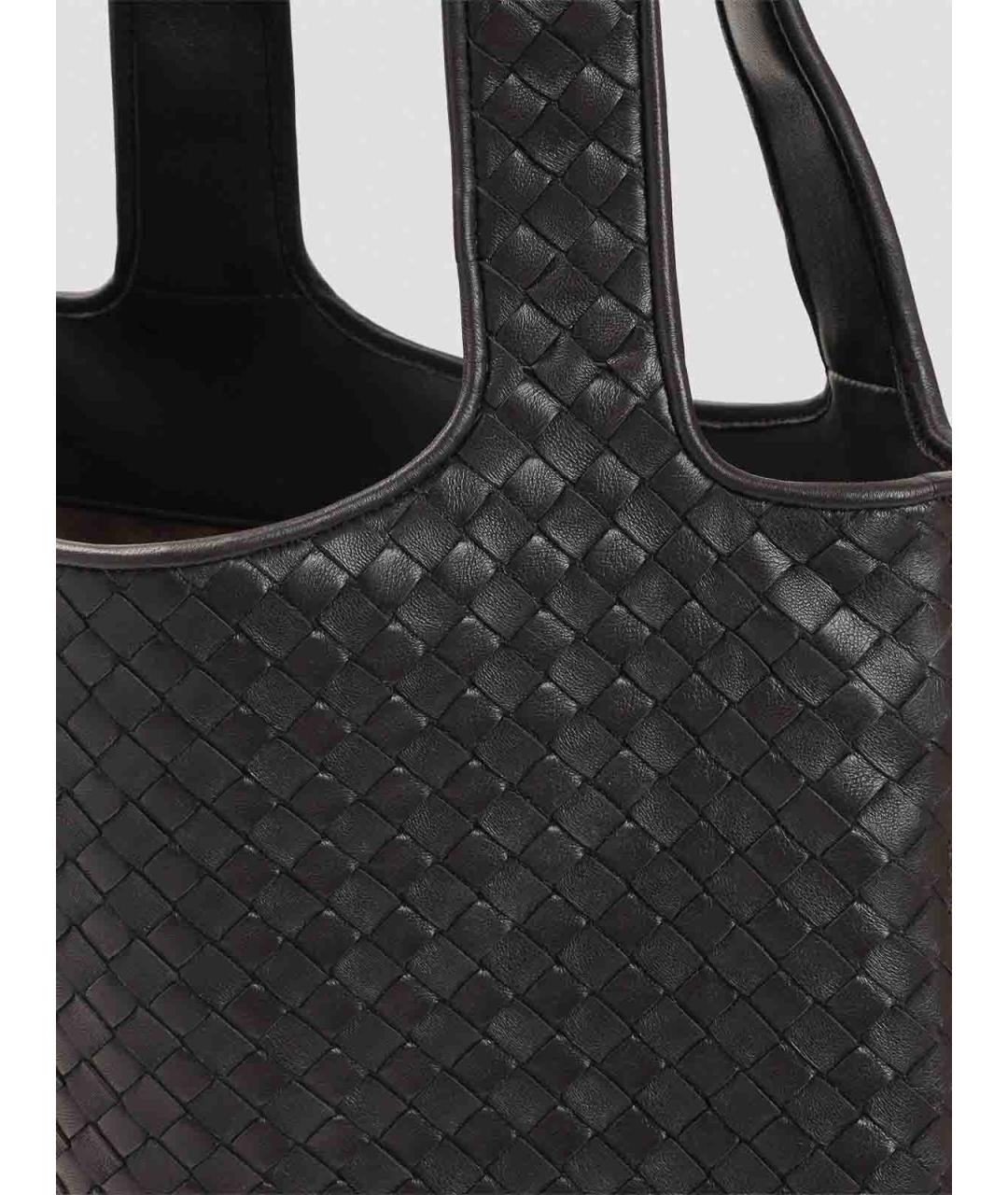 BOTTEGA VENETA Коричневая кожаная сумка тоут, фото 3