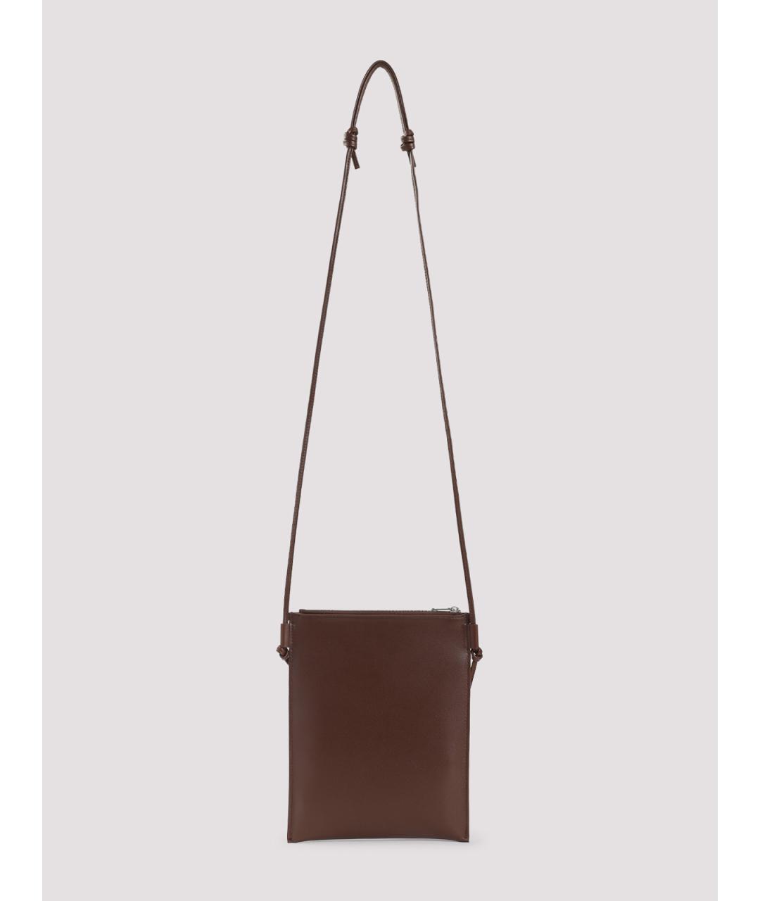 CELINE Коричневая кожаная сумка через плечо, фото 2