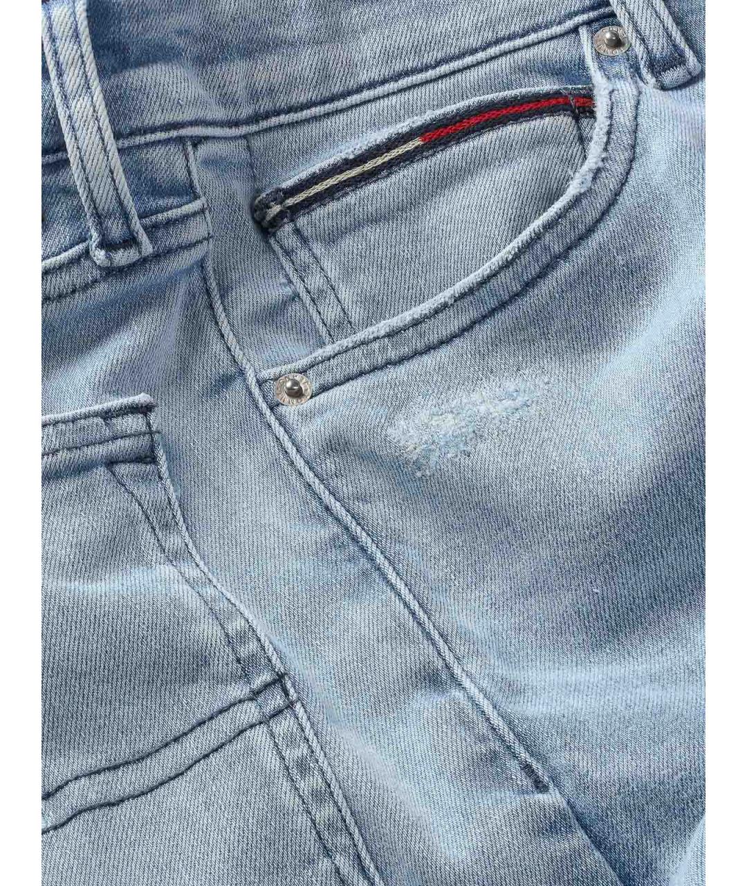 TOMMY HILFIGER Голубые хлопковые прямые джинсы, фото 2