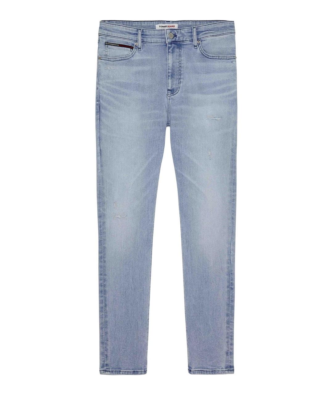 TOMMY HILFIGER Голубые хлопковые прямые джинсы, фото 1