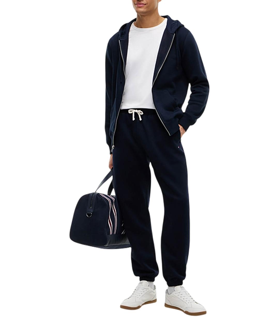 TOMMY HILFIGER Синие хлопковые повседневные брюки, фото 2