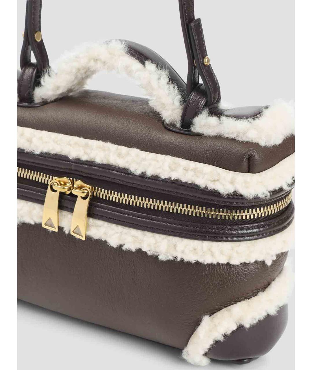 BOTTEGA VENETA Коричневая кожаная сумка через плечо, фото 4