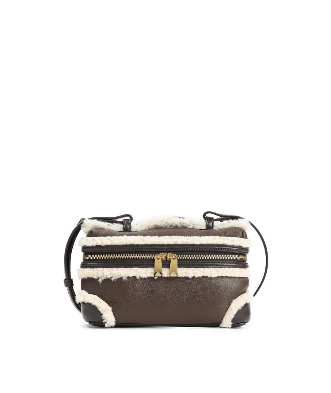 BOTTEGA VENETA Коричневая кожаная сумка через плечо, фото 2