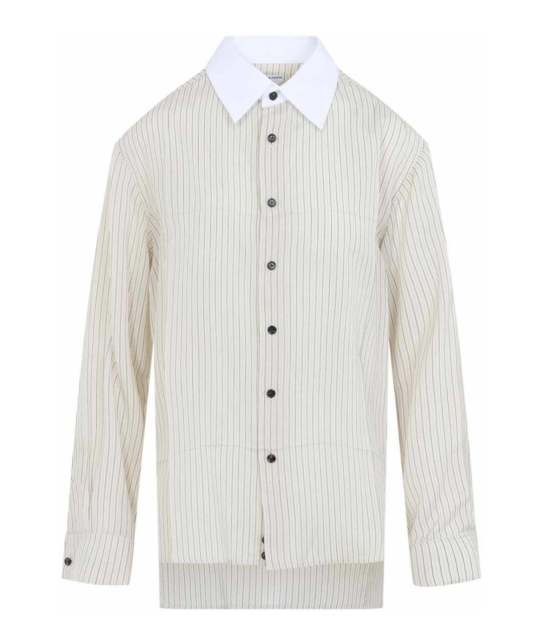 BOTTEGA VENETA Бежевая вискозная рубашка, фото 1