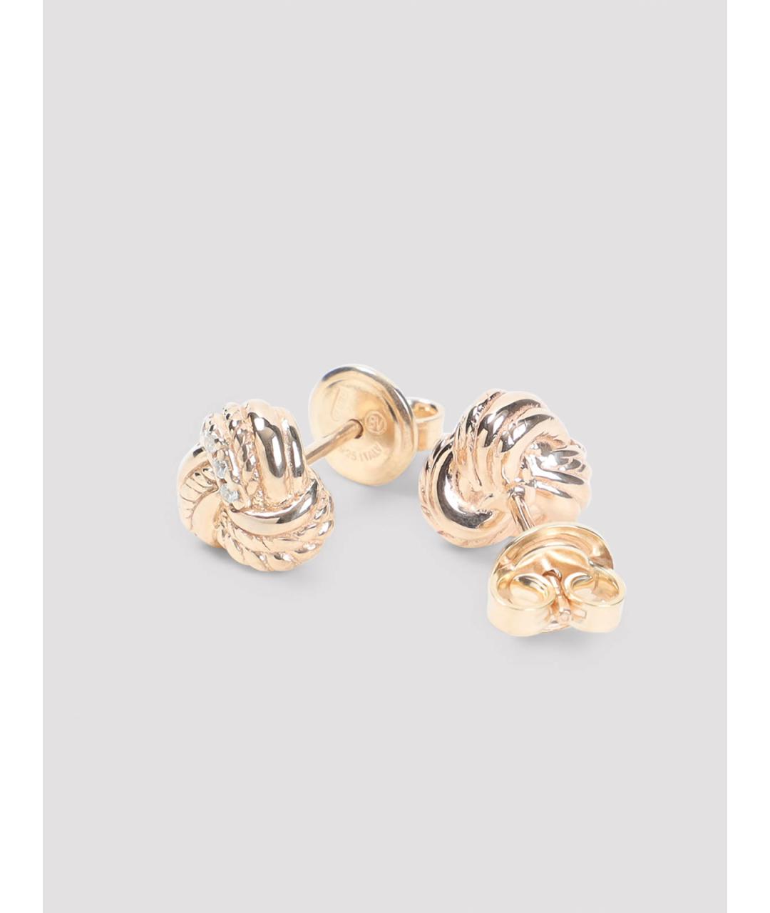 BOTTEGA VENETA Золотые металлические серьги, фото 3