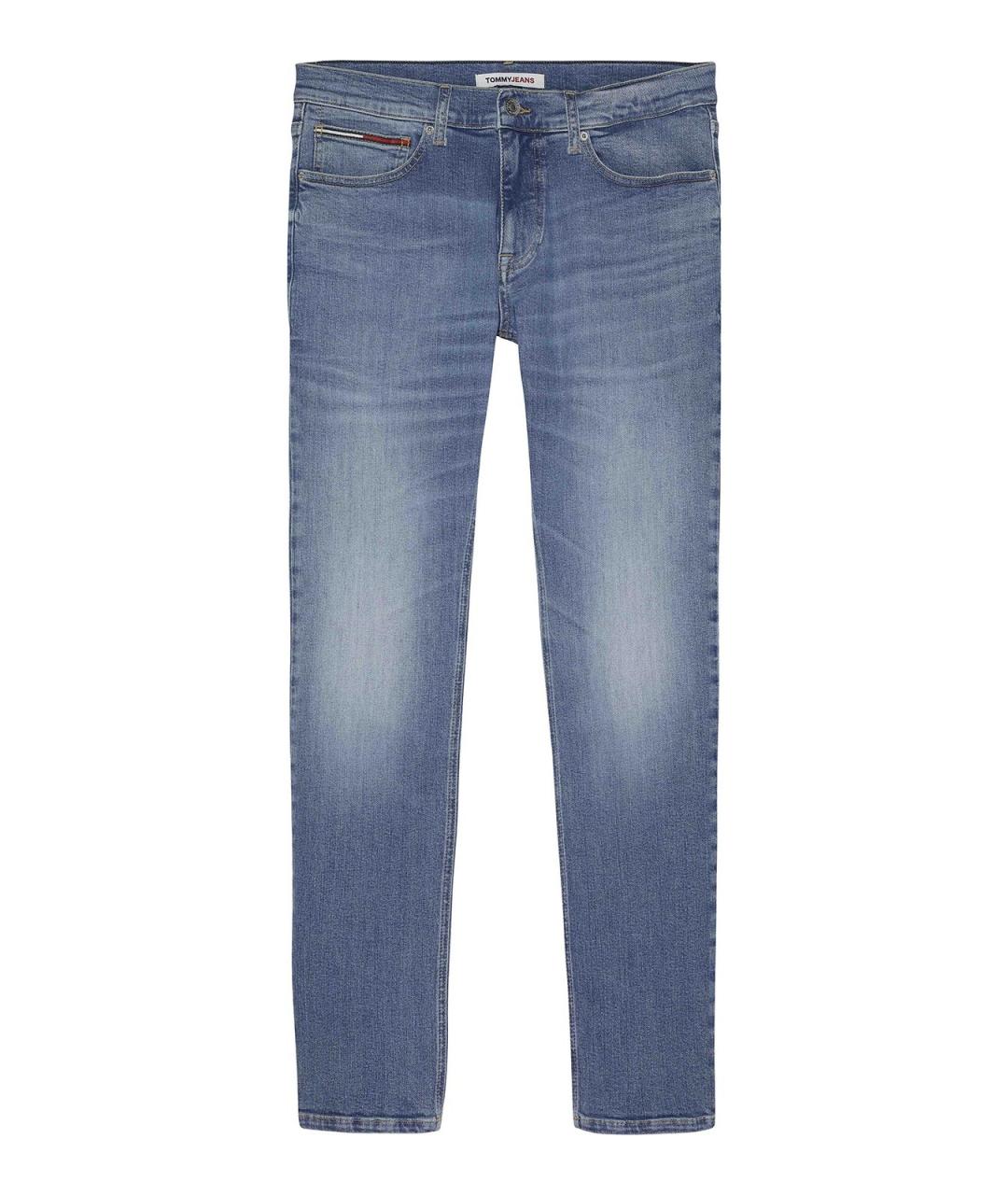 TOMMY HILFIGER Синие хлопковые прямые джинсы, фото 1