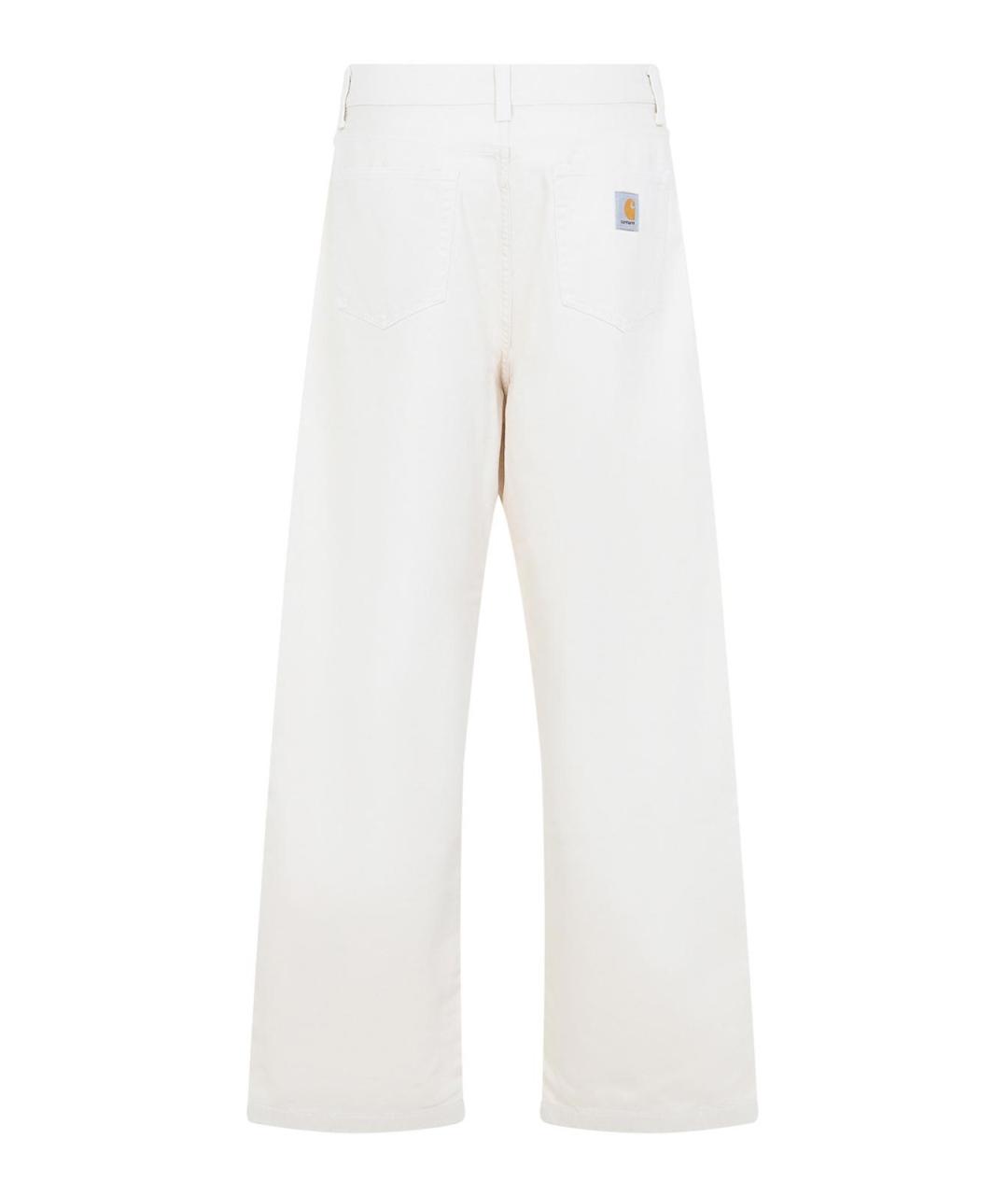 CARHARTT Белые хлопковые повседневные брюки, фото 2