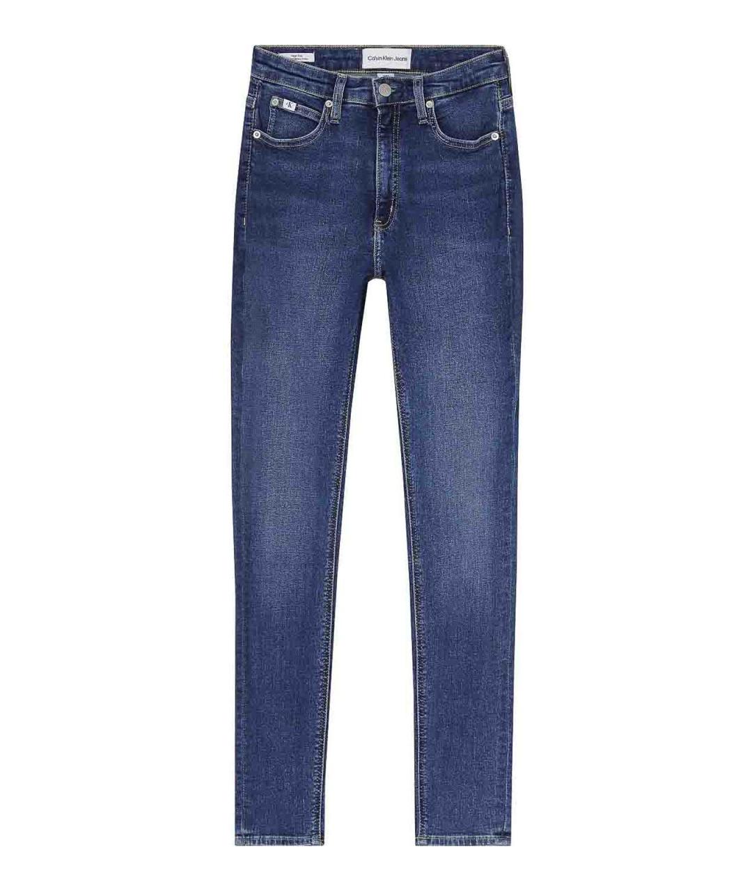 CALVIN KLEIN Синие хлопковые прямые джинсы, фото 1