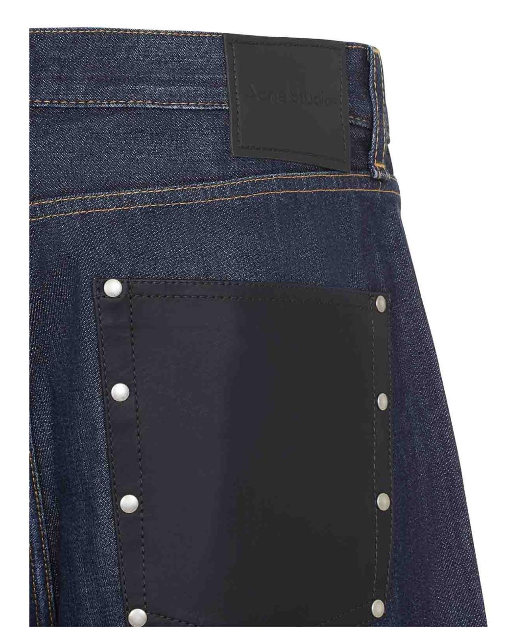 ACNE STUDIOS Синие хлопковые прямые джинсы, фото 3