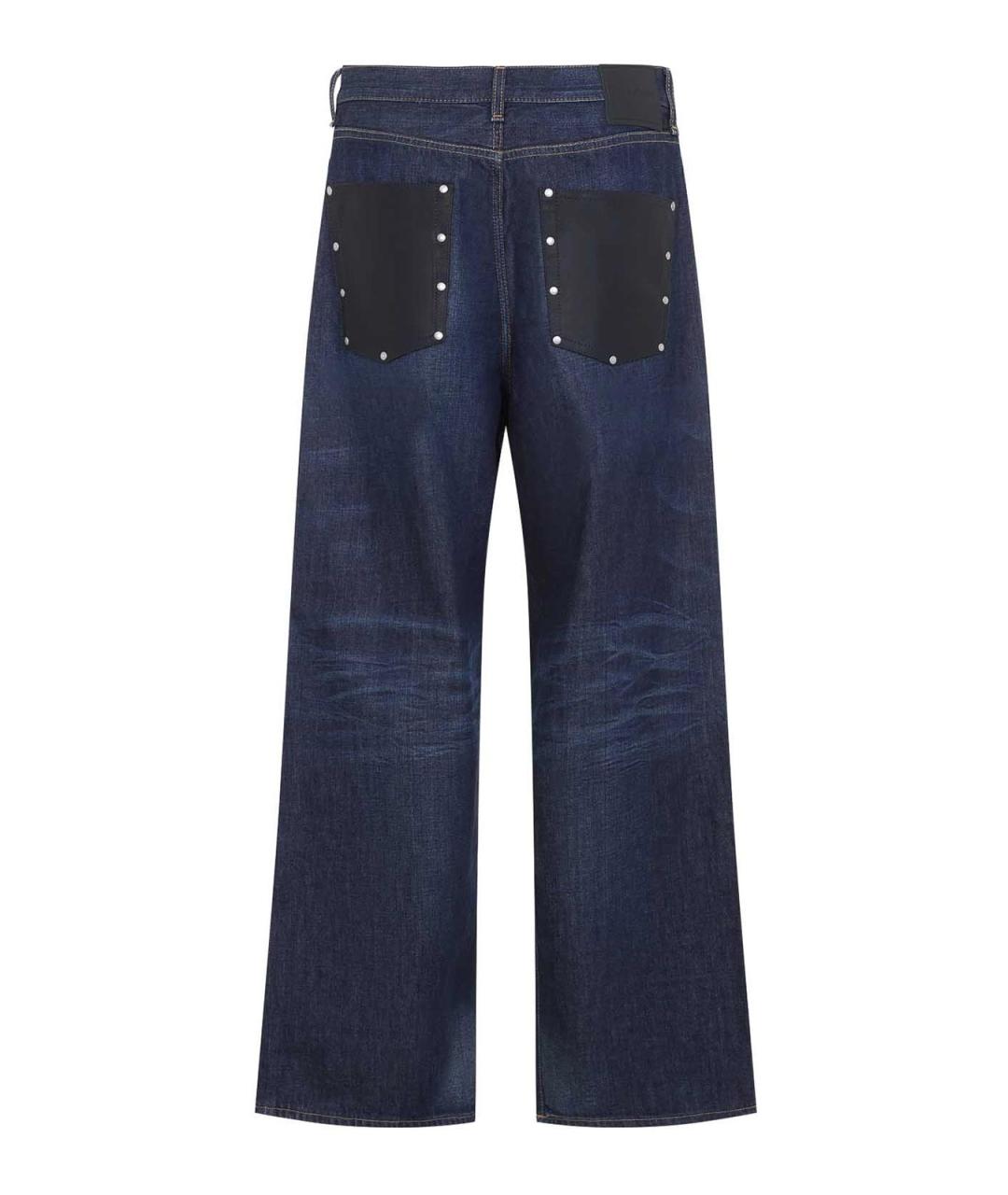 ACNE STUDIOS Синие хлопковые прямые джинсы, фото 2