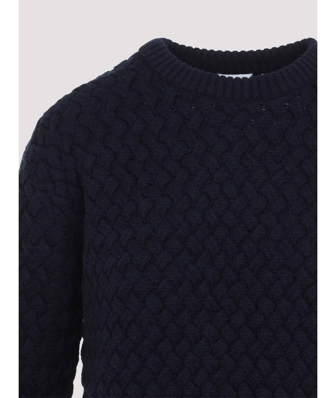 BOTTEGA VENETA Синий шерстяной джемпер / свитер, фото 3
