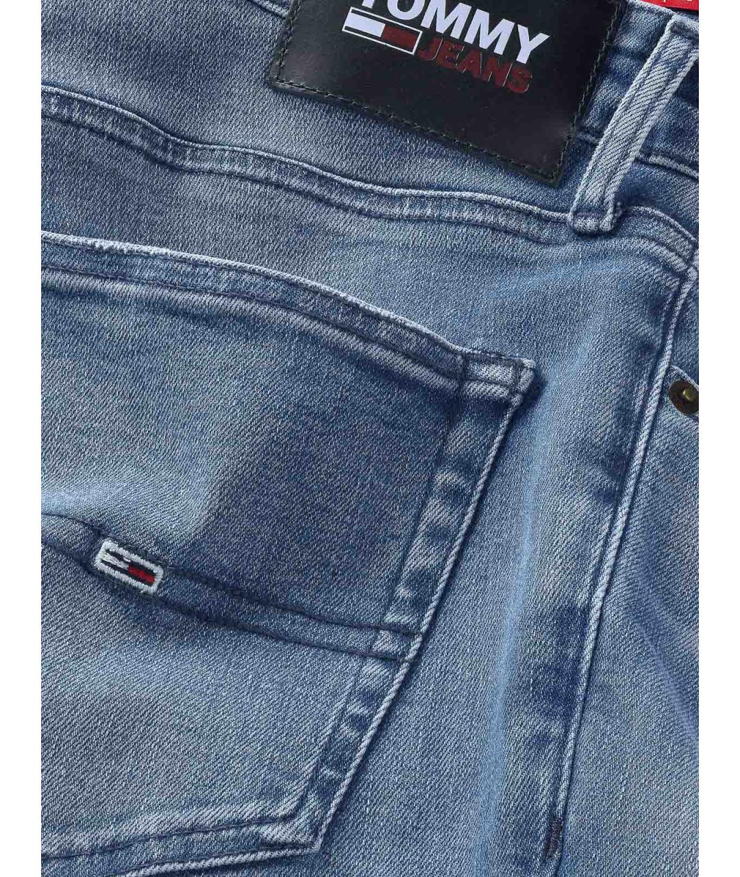 TOMMY HILFIGER Синие хлопковые прямые джинсы, фото 2