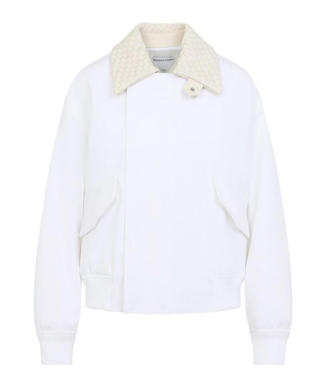 BOTTEGA VENETA Белая хлопковая куртка, фото 1