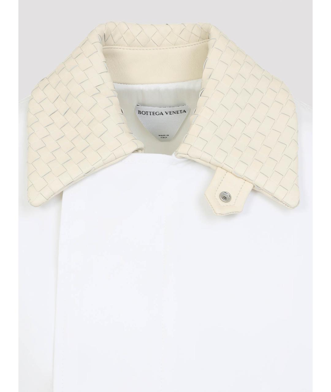 BOTTEGA VENETA Белая хлопковая куртка, фото 3