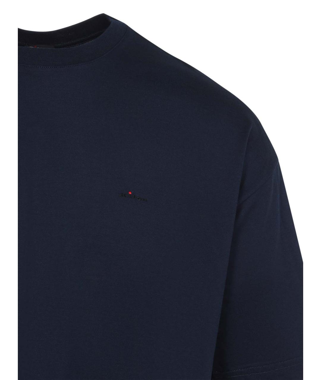 KITON Синяя хлопковая футболка, фото 3