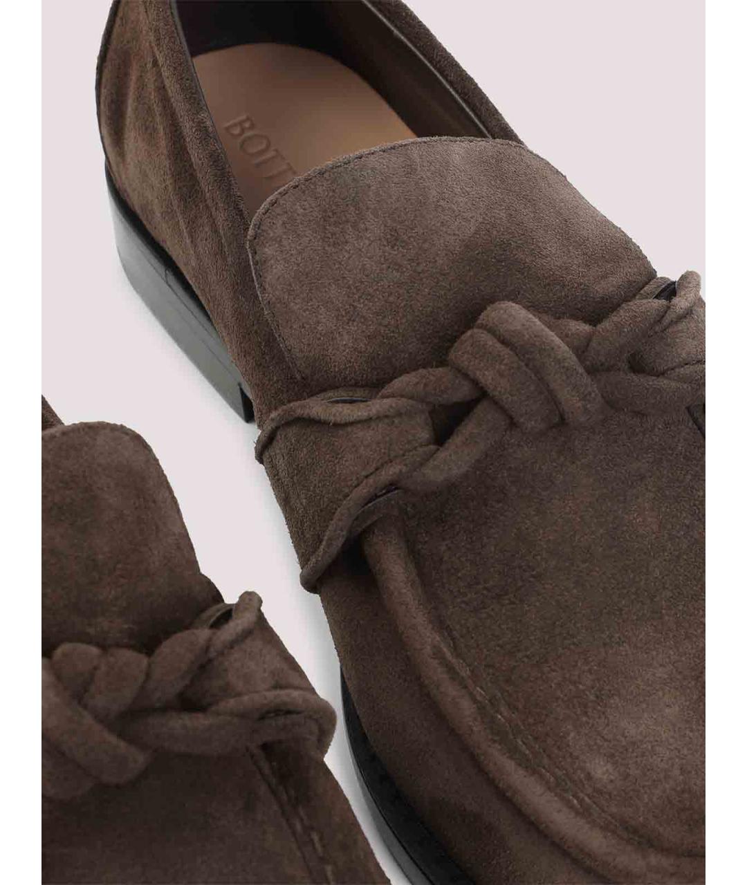 BOTTEGA VENETA Коричневые замшевые лоферы, фото 4