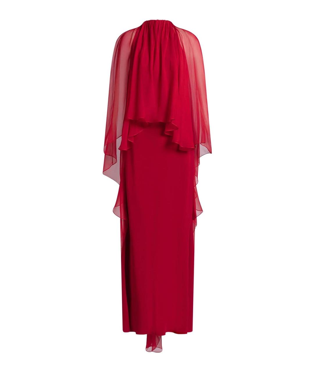 ALBERTA FERRETTI Красное вискозное платье, фото 1