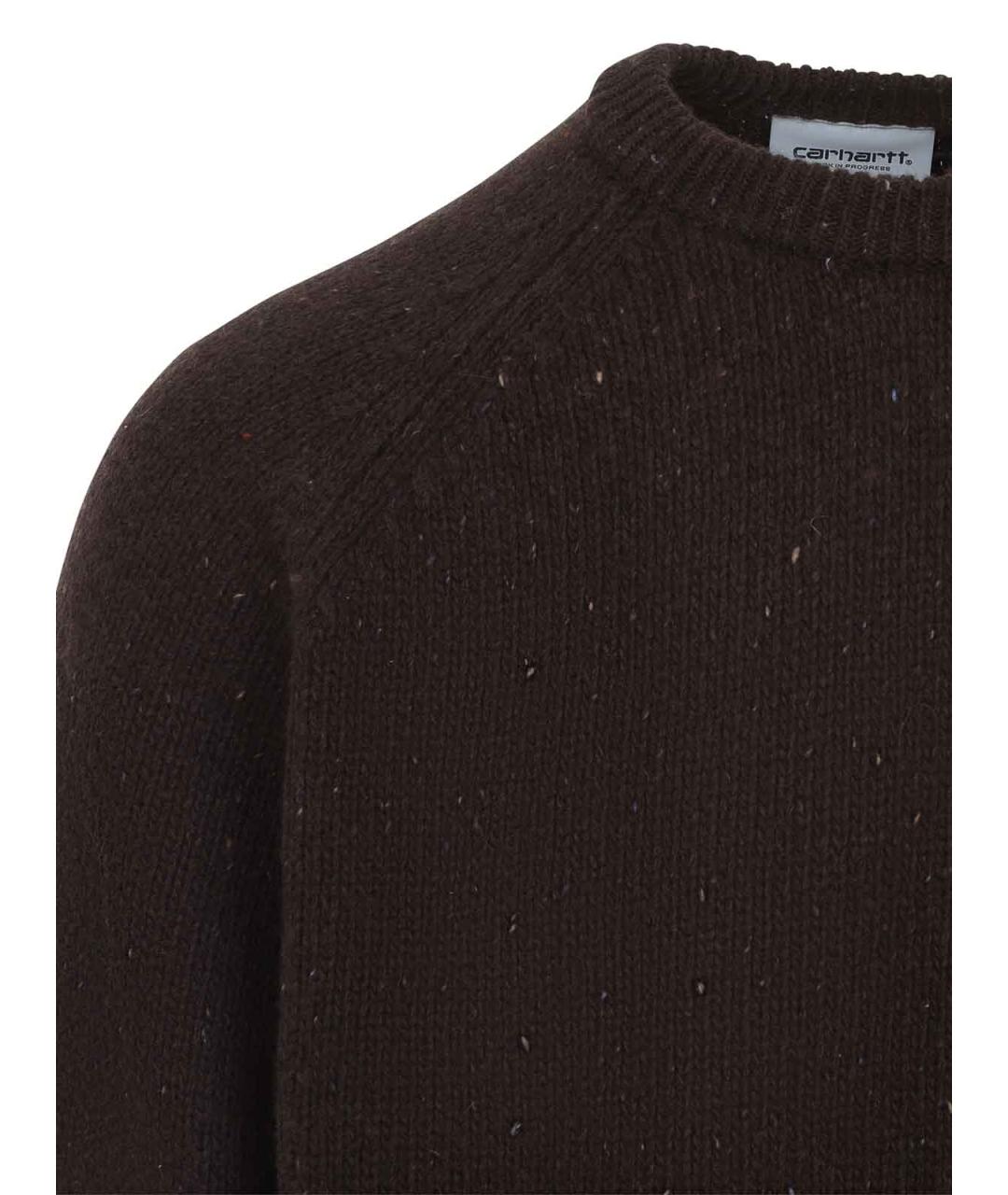 CARHARTT Коричневый шерстяной джемпер / свитер, фото 2