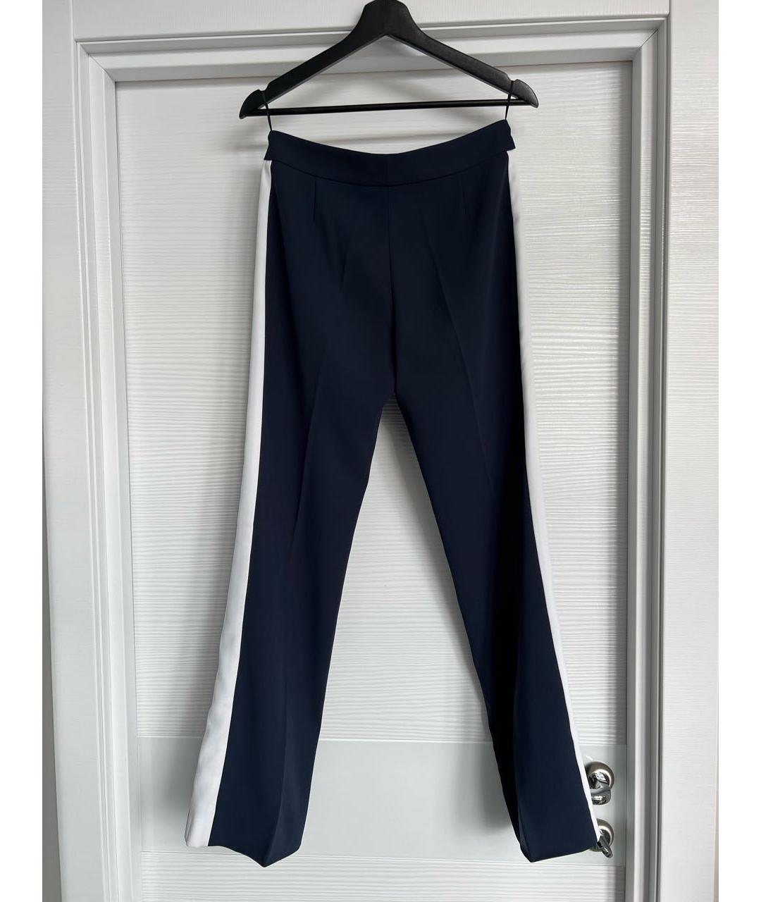 NO. 21 Синие полиэстеровые прямые брюки, фото 2