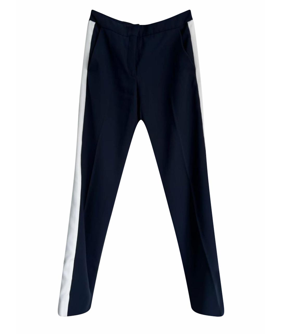 NO. 21 Синие полиэстеровые прямые брюки, фото 1