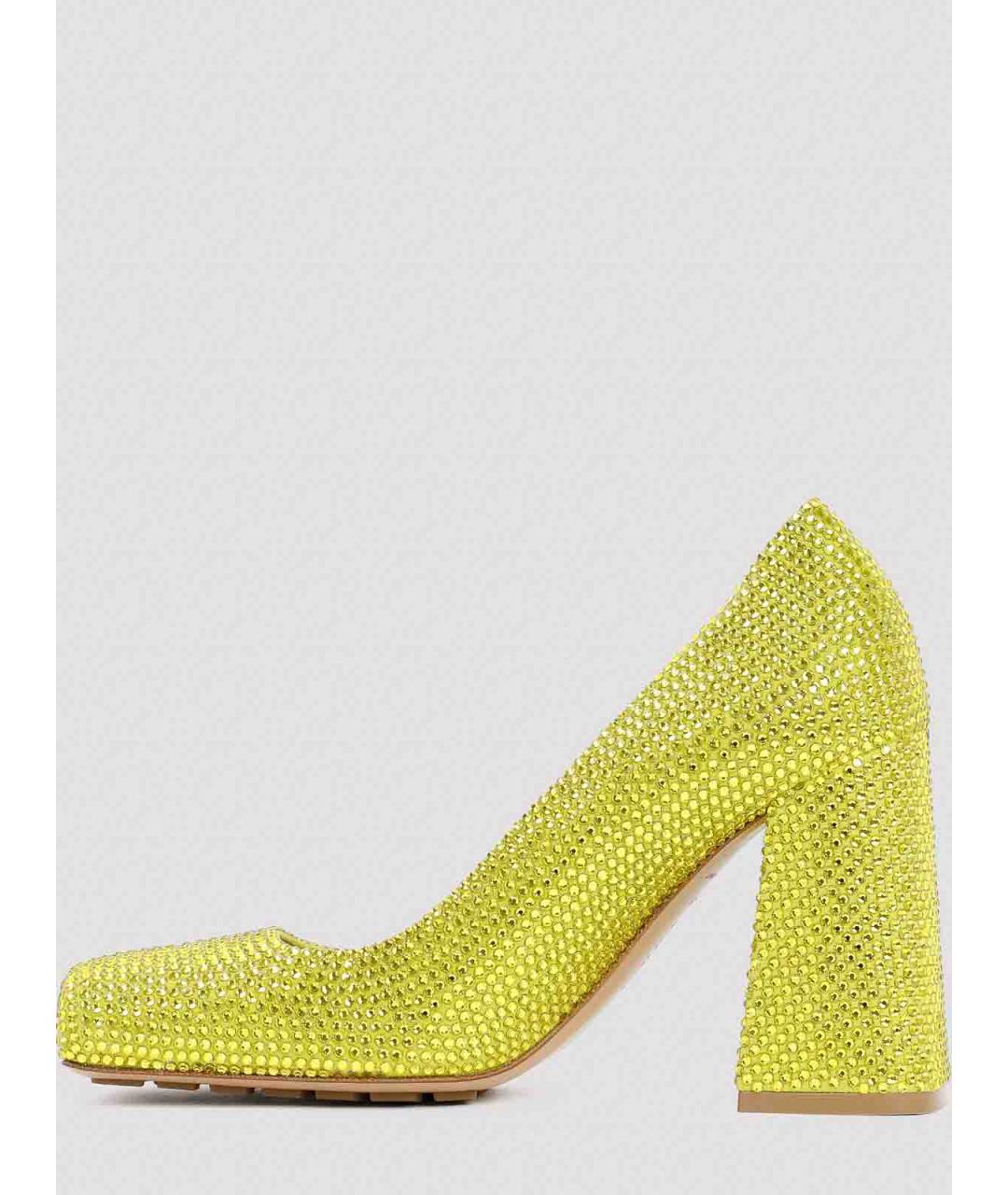 BOTTEGA VENETA Зеленые текстильные туфли, фото 3